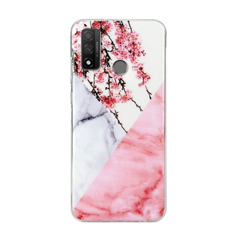 Coque Huawei P Smart 2020 Marbrée Fleurs De Prunier