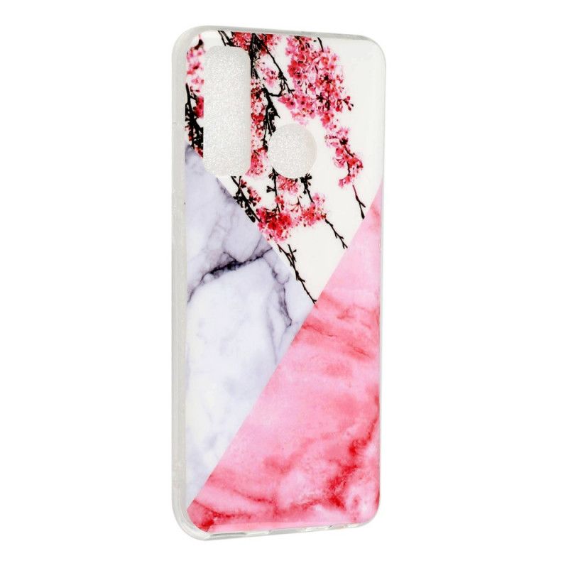 Coque Huawei P Smart 2020 Marbrée Fleurs De Prunier