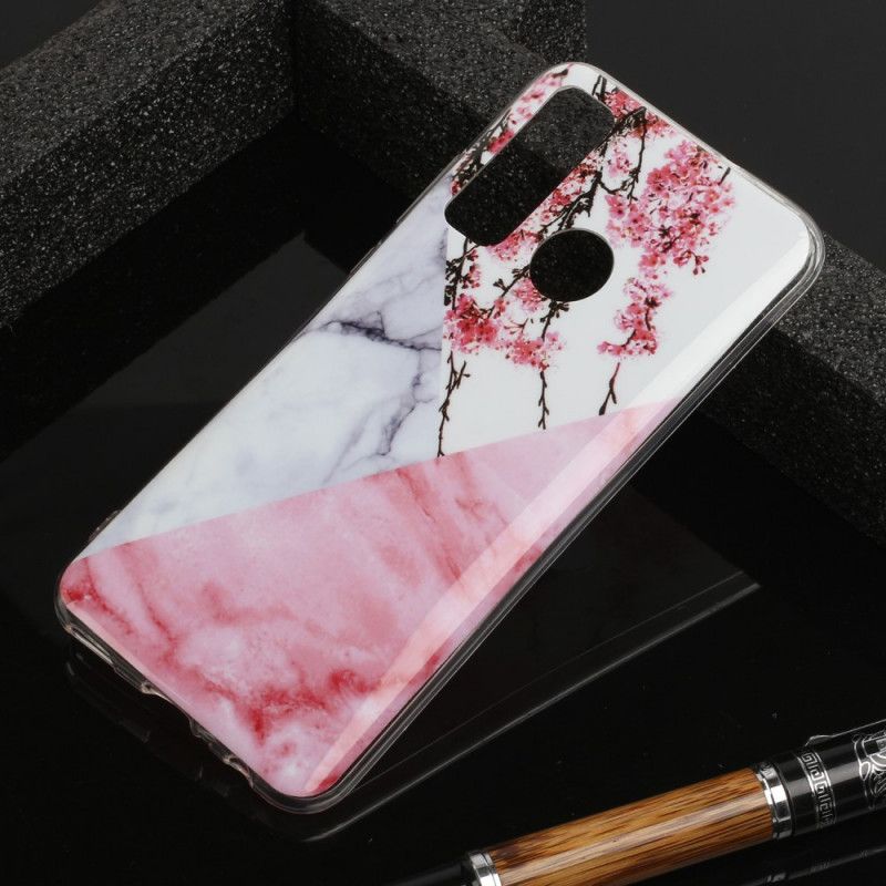 Coque Huawei P Smart 2020 Marbrée Fleurs De Prunier