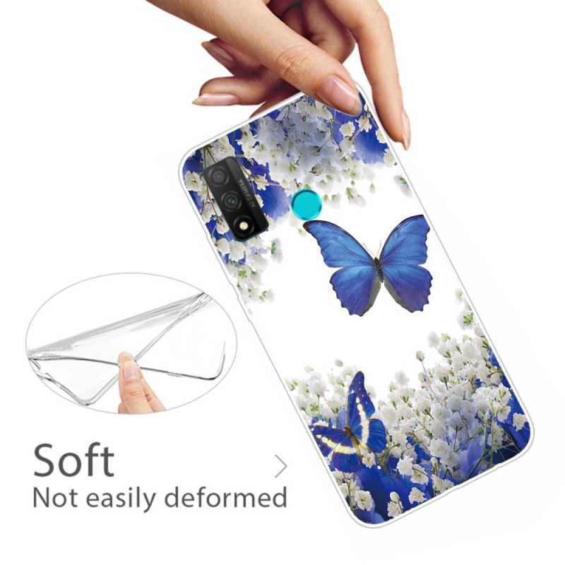 Coque Huawei P Smart 2020 Papillons Bleus