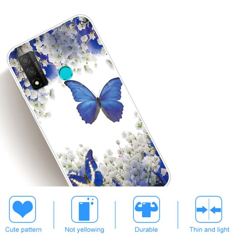 Coque Huawei P Smart 2020 Papillons Bleus