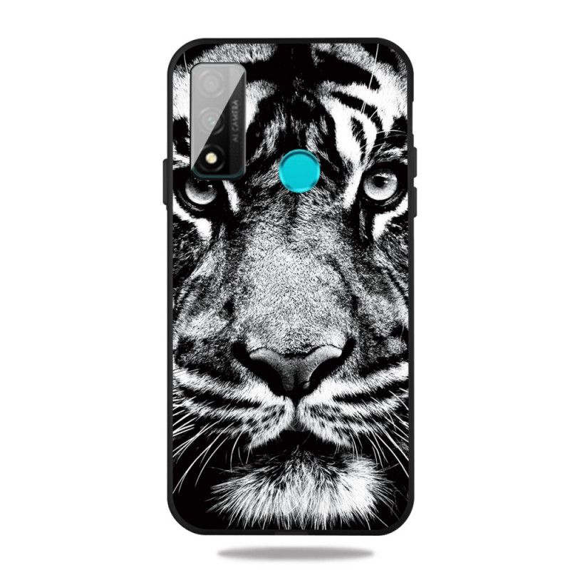 Coque Huawei P Smart 2020 Tigre Noir Et Blanc