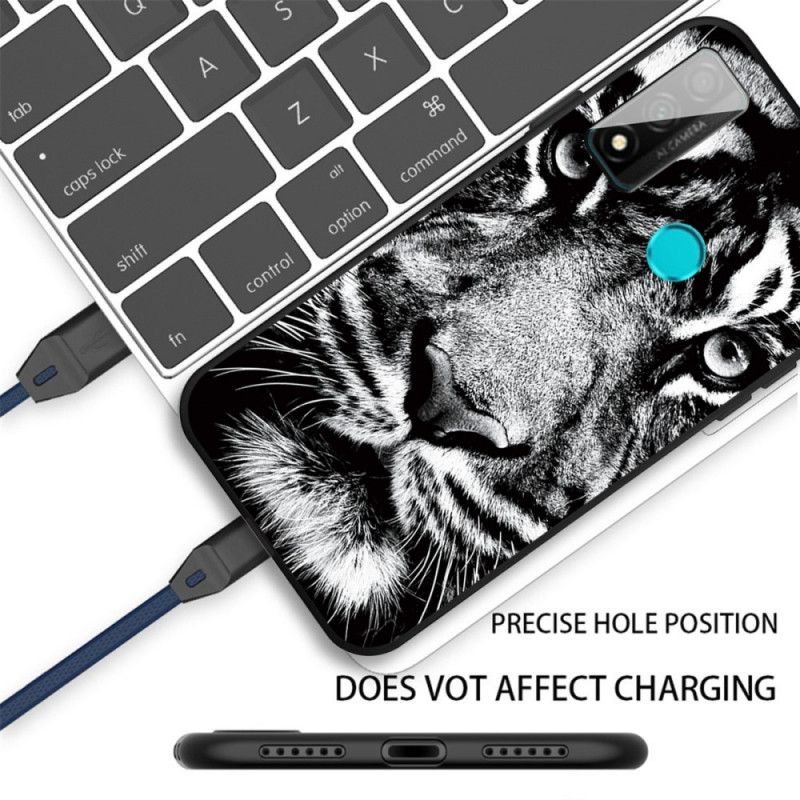 Coque Huawei P Smart 2020 Tigre Noir Et Blanc