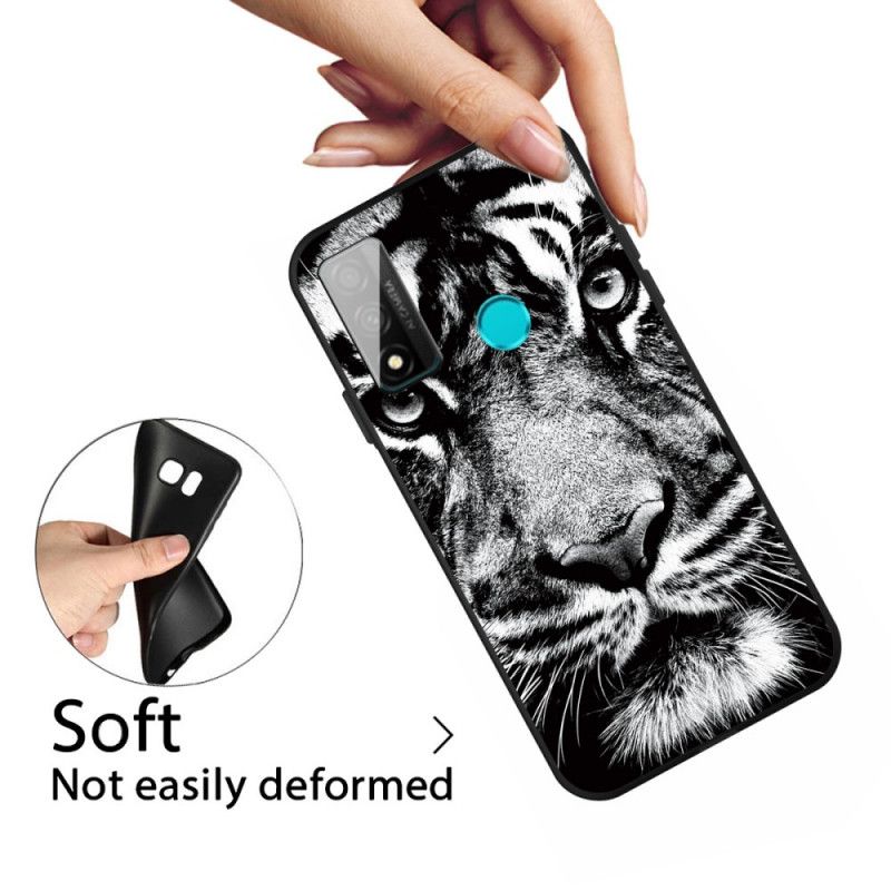 Coque Huawei P Smart 2020 Tigre Noir Et Blanc