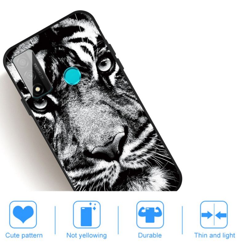 Coque Huawei P Smart 2020 Tigre Noir Et Blanc