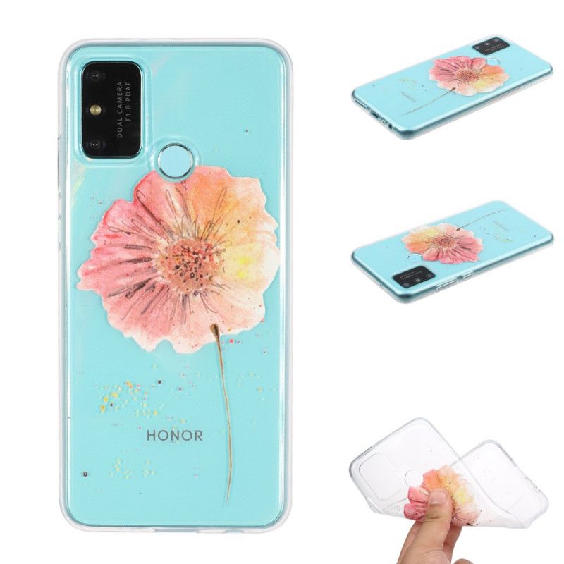 Coque Huawei P Smart 2020 Transparente Coquelicot Aquarelle