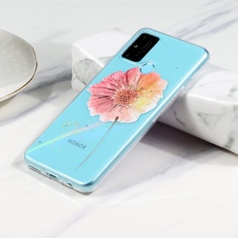 Coque Huawei P Smart 2020 Transparente Coquelicot Aquarelle