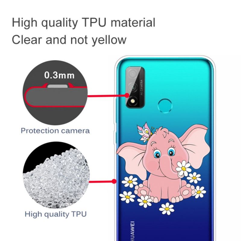 Coque Huawei P Smart 2020 Transparente Éléphant Rose