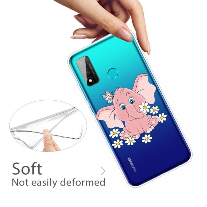 Coque Huawei P Smart 2020 Transparente Éléphant Rose