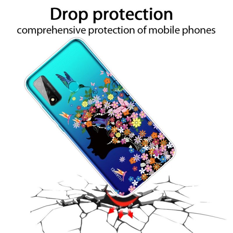 Coque Huawei P Smart 2020 Transparente Fille Fleurie