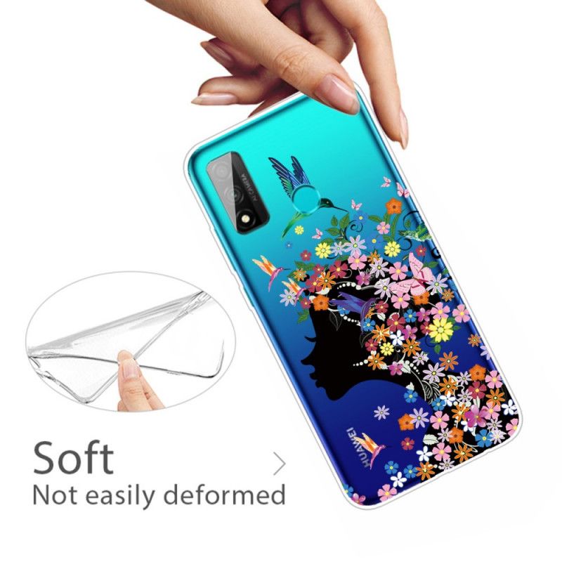 Coque Huawei P Smart 2020 Transparente Fille Fleurie