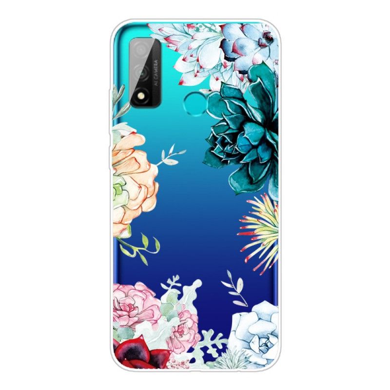 Coque Huawei P Smart 2020 Transparente Fleurs Aquarelle