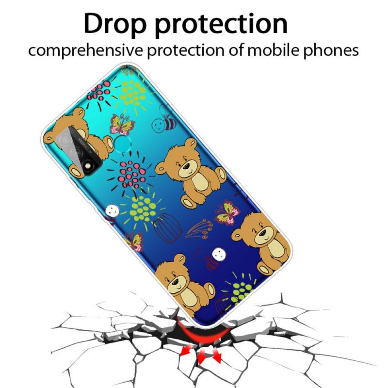 Coque Huawei P Smart 2020 Transparente Oursons Et Abeilles