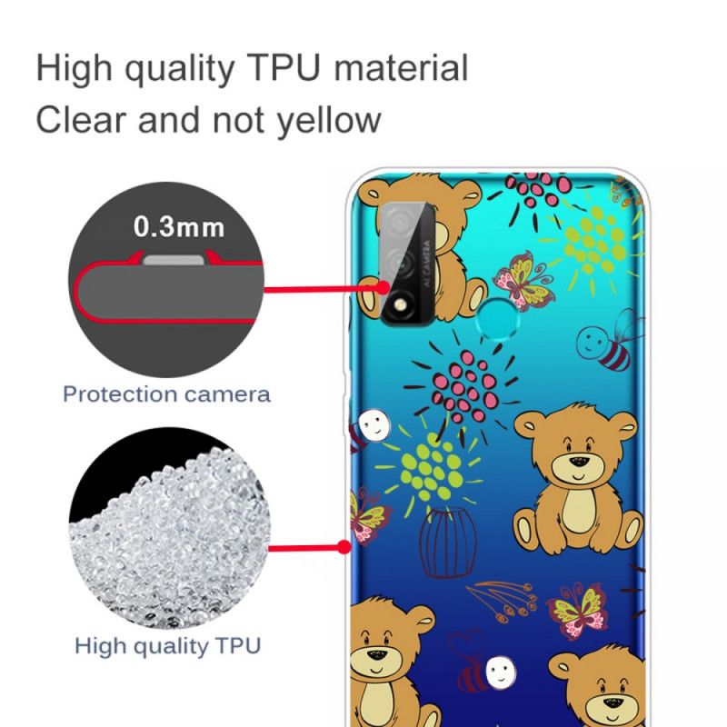 Coque Huawei P Smart 2020 Transparente Oursons Et Abeilles