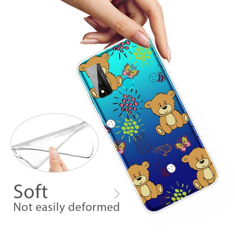 Coque Huawei P Smart 2020 Transparente Oursons Et Abeilles