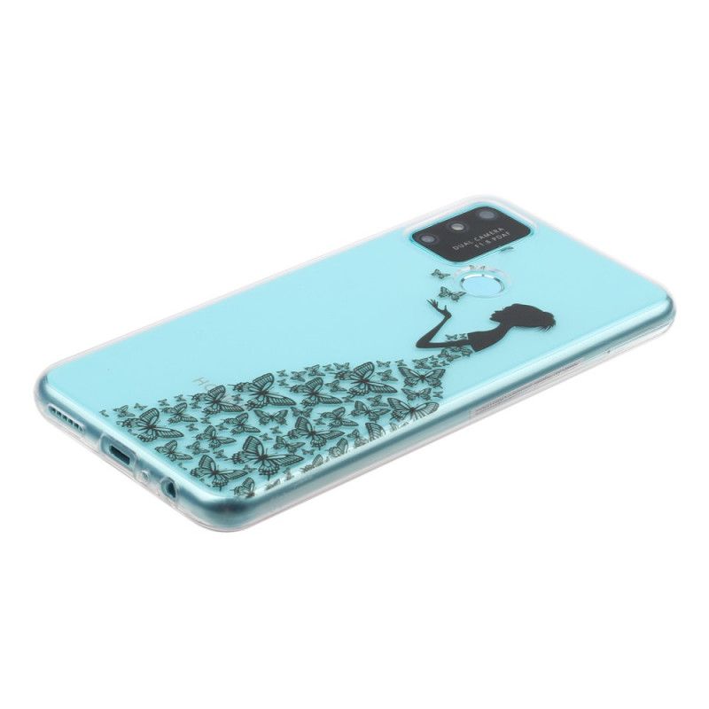 Coque Huawei P Smart 2020 Transparente Robe Papillons