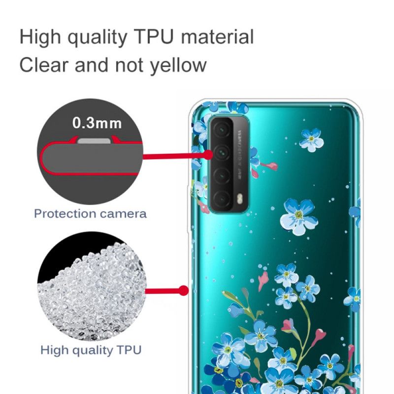 Coque Huawei P Smart 2021 Bouquet De Fleurs Bleues