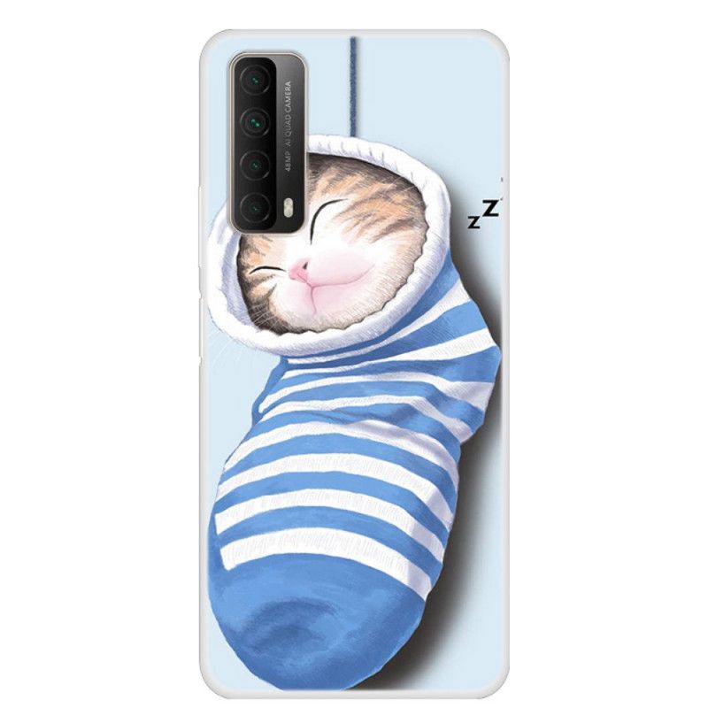 Coque Huawei P Smart 2021 Chaton Endormi