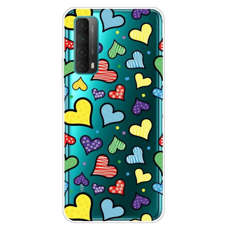 Coque Huawei P Smart 2021 Coeurs Multicolores