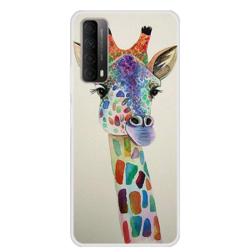 Coque Huawei P Smart 2021 Girafe Colorée