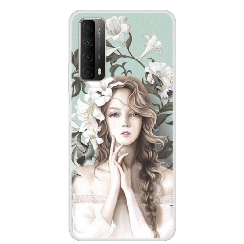 Coque Huawei P Smart 2021 La Femme À Fleurs