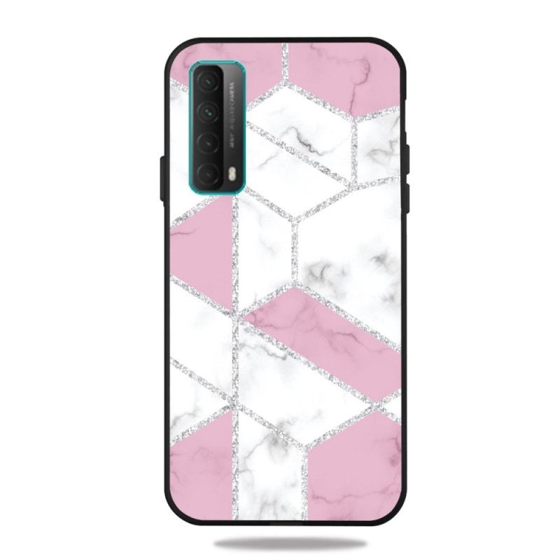 Coque Huawei P Smart 2021 Marbre Géométrie Claire