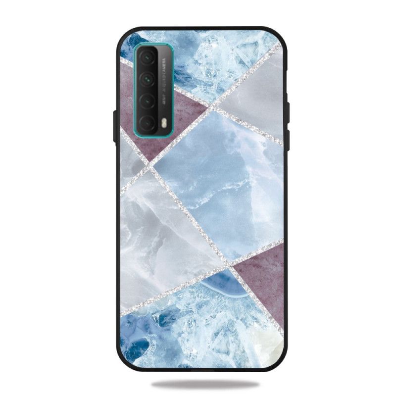 Coque Huawei P Smart 2021 Marbre Géométrie Claire