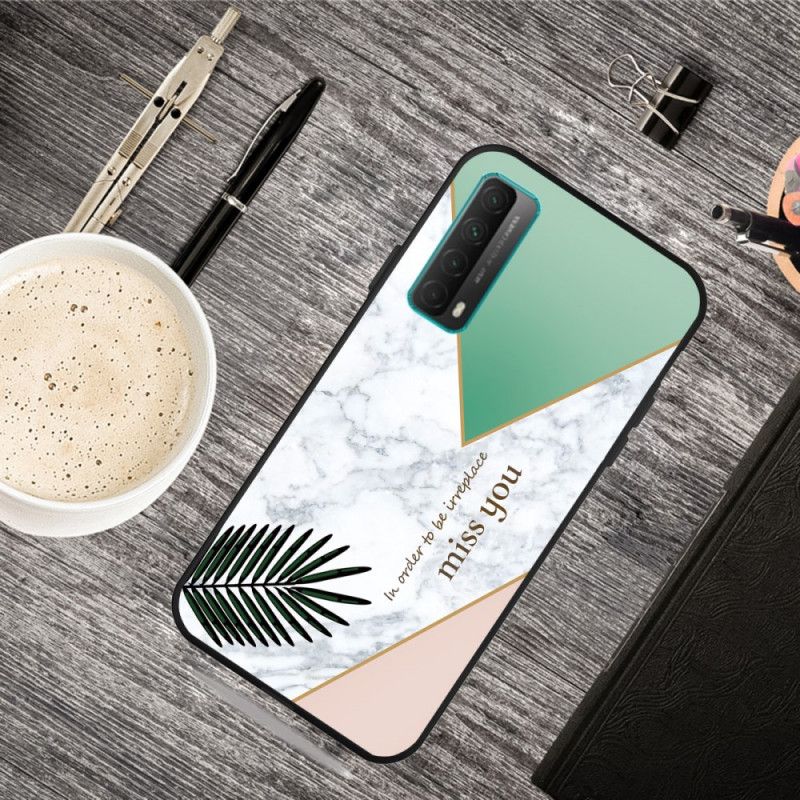 Coque Huawei P Smart 2021 Marbre Géométrie Message