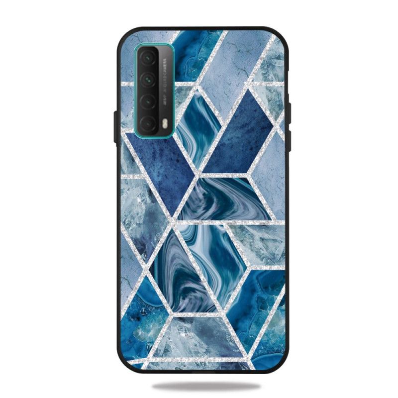 Coque Huawei P Smart 2021 Marbre Géométrie Sombre