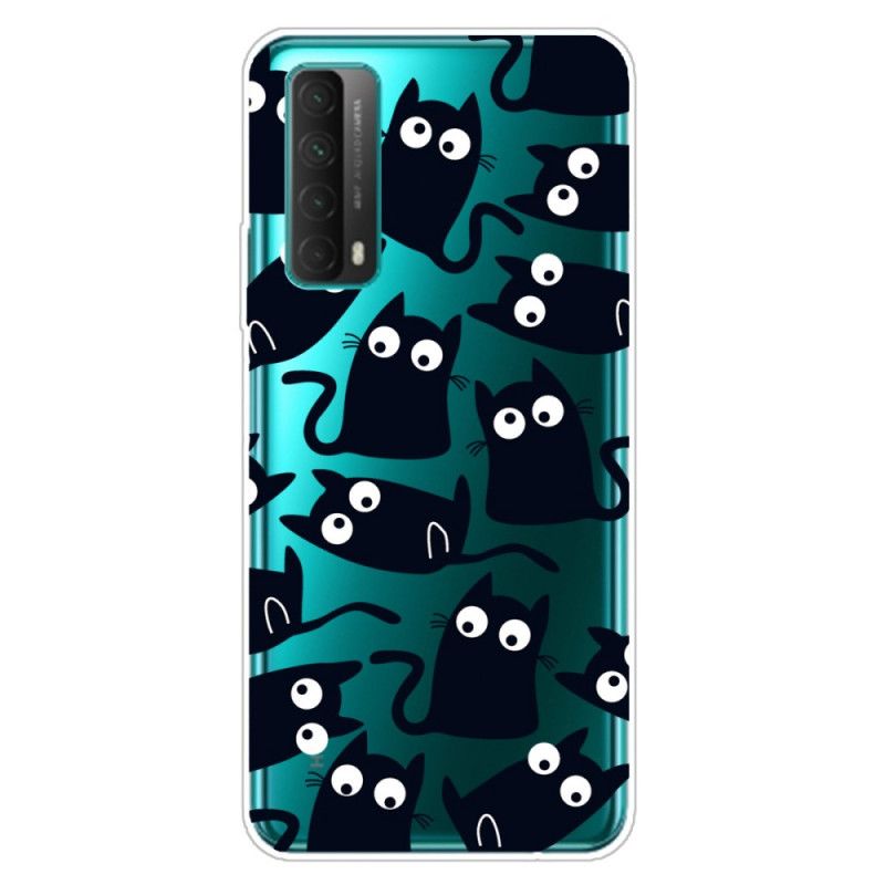 Coque Huawei P Smart 2021 Multiples Chats Noirs
