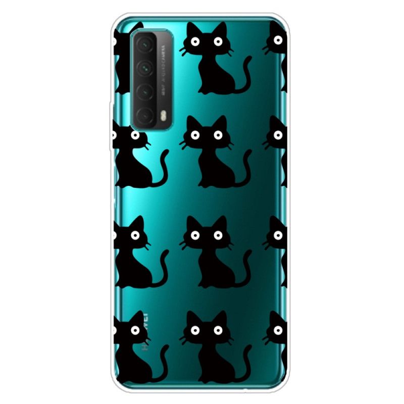 Coque Huawei P Smart 2021 Multiples Chats Noirs