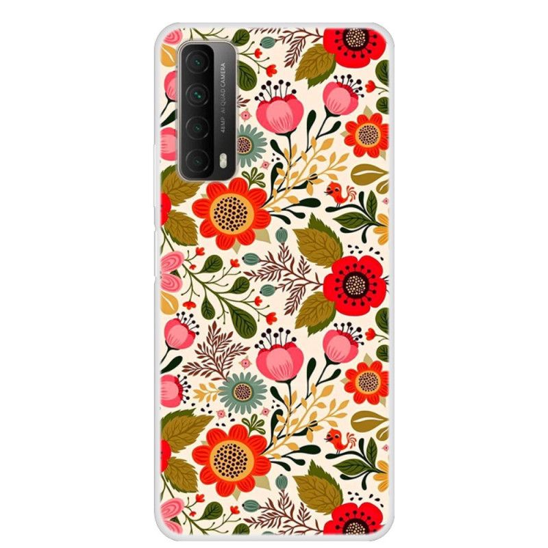 Coque Huawei P Smart 2021 Tapisserie Fleurie