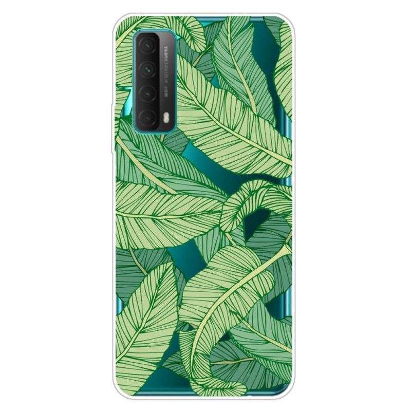 Coque Huawei P Smart 2021 Transparente Feuilles Graphiques