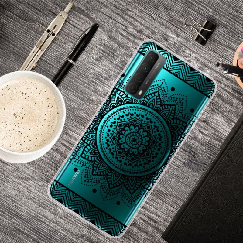 Coque Huawei P Smart 2021 Transparente Fleurs Mandala