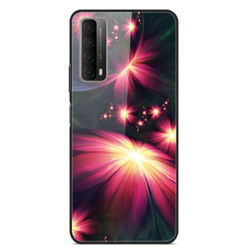 Coque Huawei P Smart 2021 Verre Trempé Fleurs Fantaisie