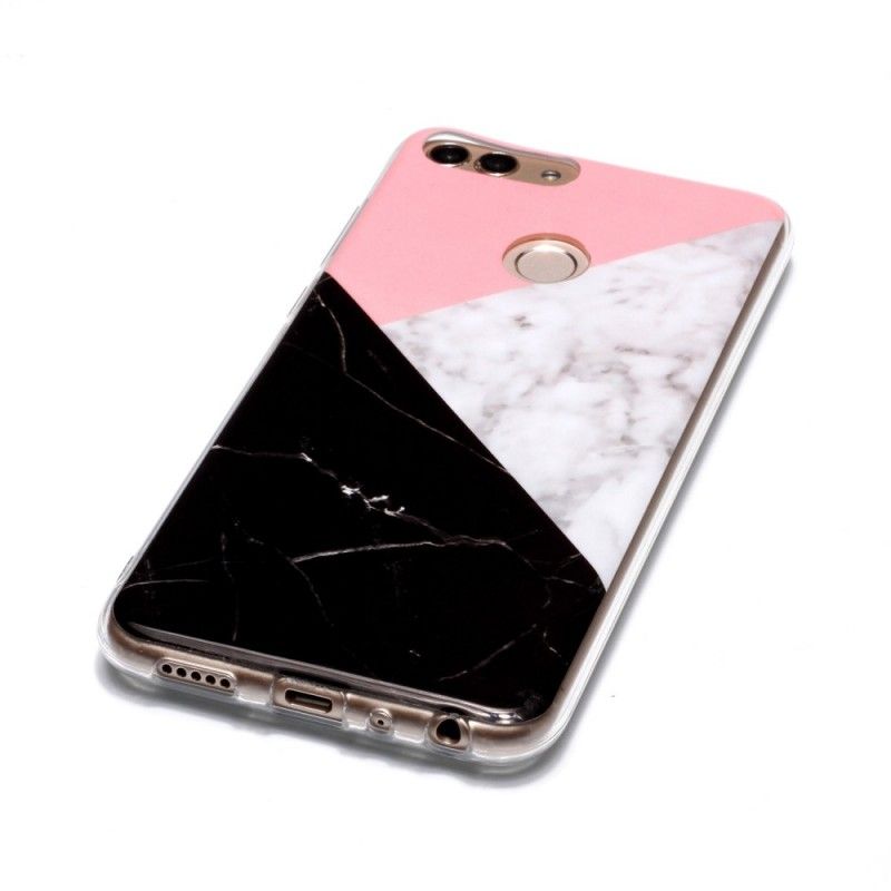 Coque Huawei P Smart Effet Marbre Geométrique