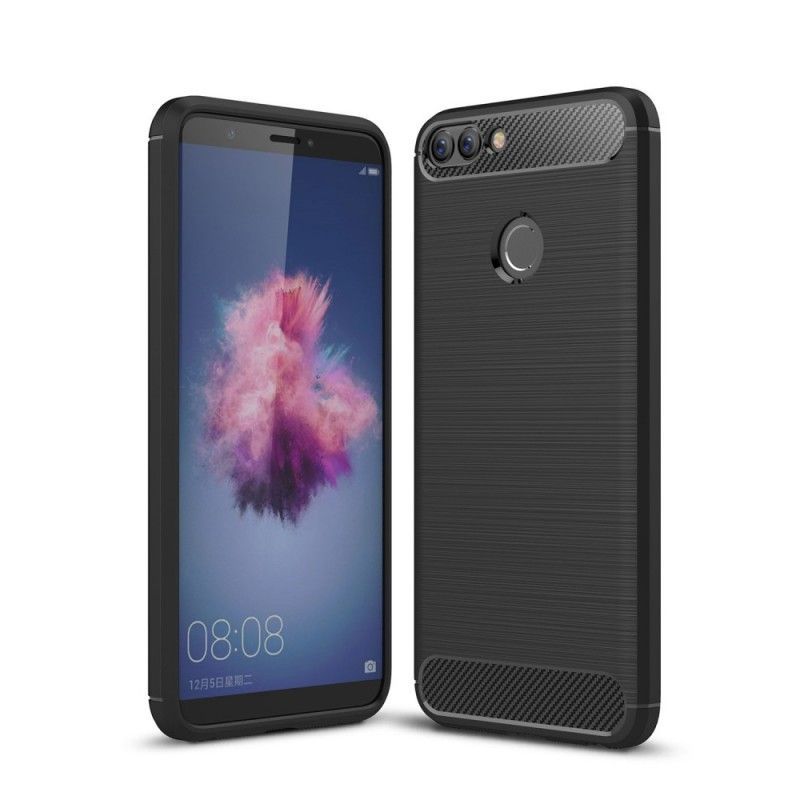 Coque Huawei P Smart Fibre Carbone Brossée