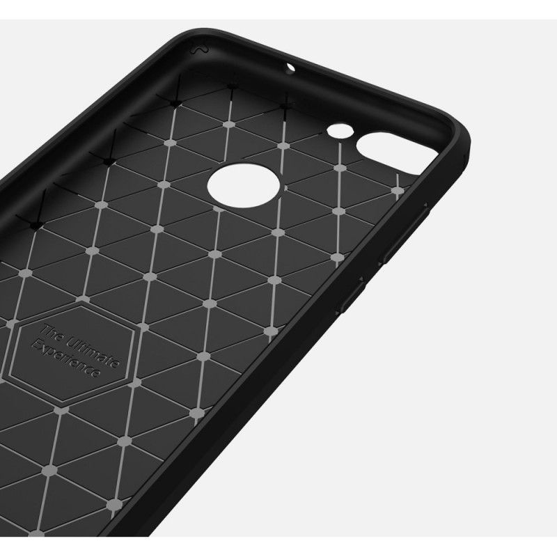 Coque Huawei P Smart Fibre Carbone Brossée