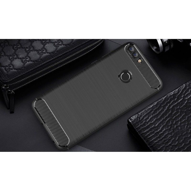 Coque Huawei P Smart Fibre Carbone Brossée