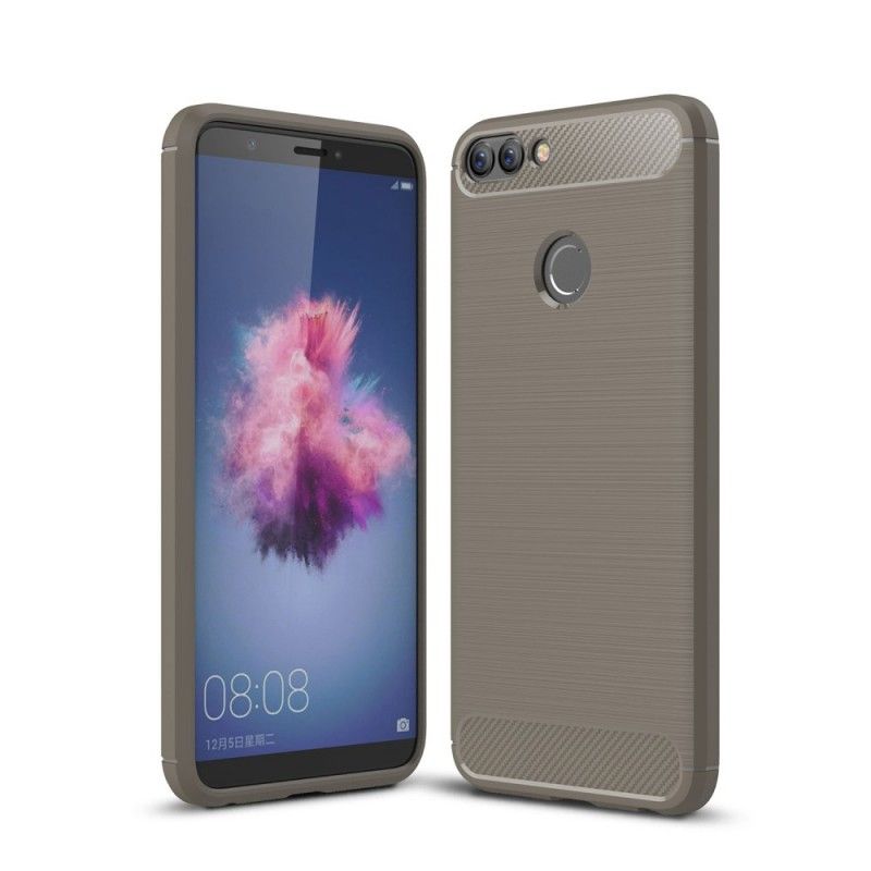 Coque Huawei P Smart Fibre Carbone Brossée