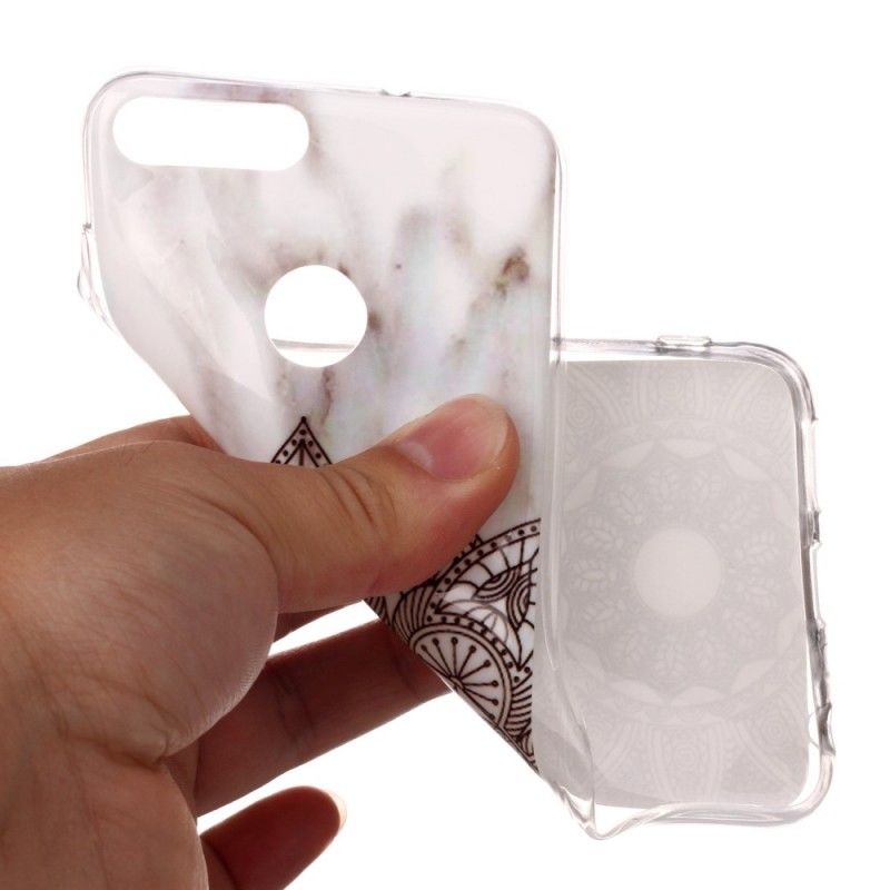 Coque Huawei P Smart Mandala Marbré