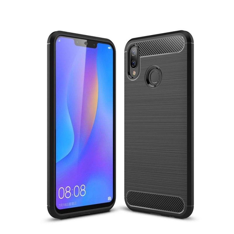 Coque Huawei P Smart Plus Fibre Carbone Brossée