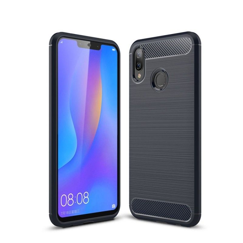 Coque Huawei P Smart Plus Fibre Carbone Brossée