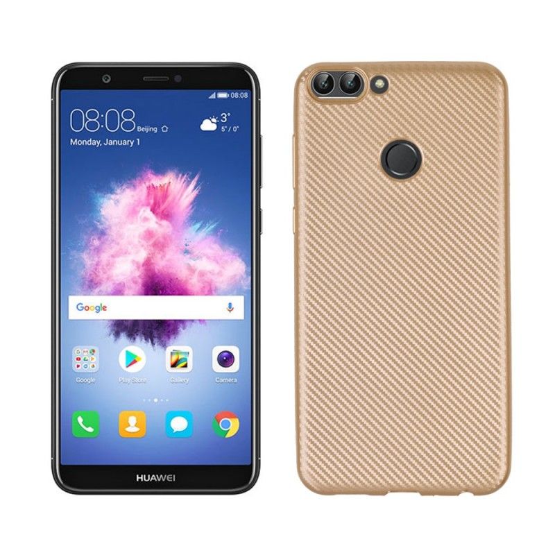 Coque Huawei P Smart Souple Fibre Carbone