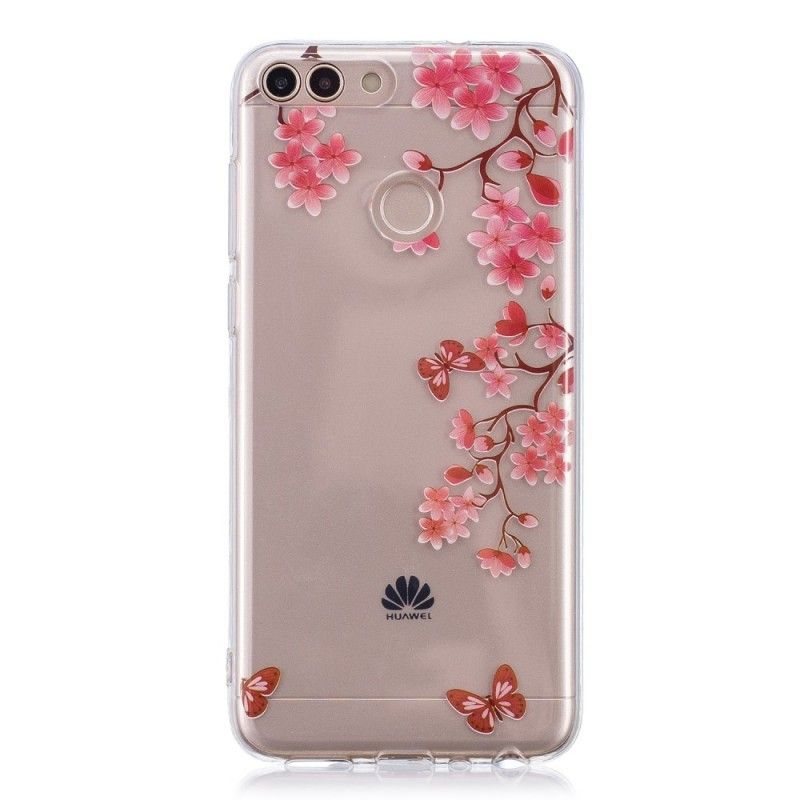 Coque Huawei P Smart Transparente Arbre Fleuri