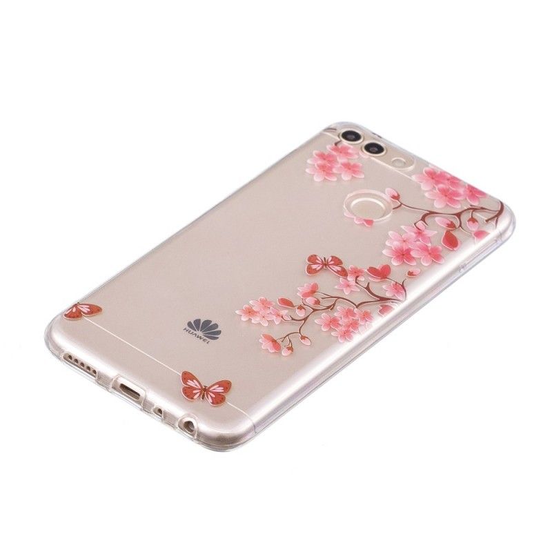 Coque Huawei P Smart Transparente Arbre Fleuri