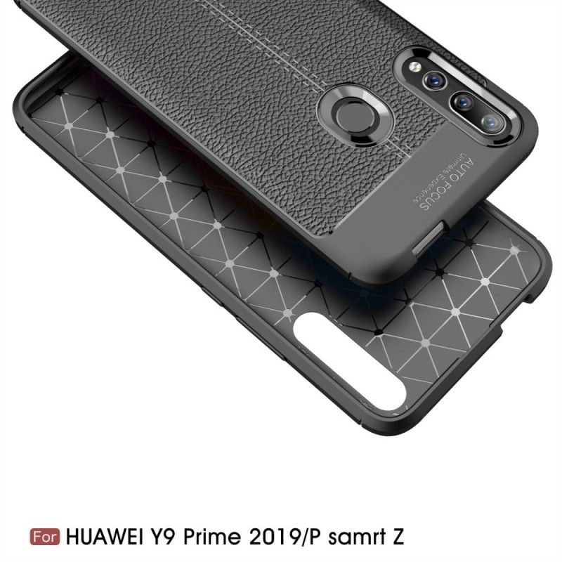 Coque Huawei P Smart Z / Honor 9x Effet Cuir Litchi Double Line