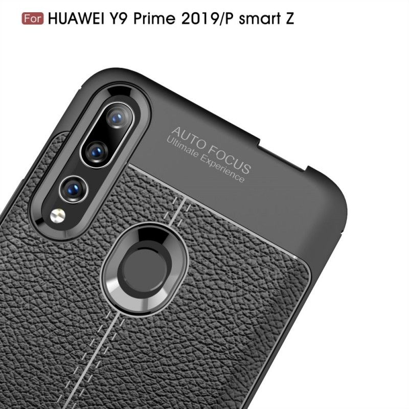 Coque Huawei P Smart Z / Honor 9x Effet Cuir Litchi Double Line