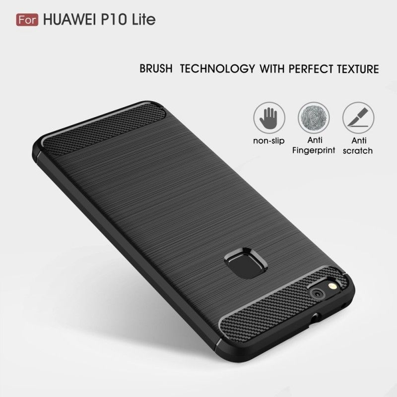 Coque Huawei P10 Lite Fibre Carbone Brossée