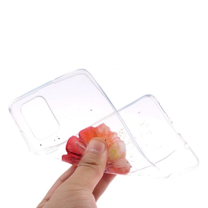 Coque Huawei P140 Transparente Coquelicot Aquarell